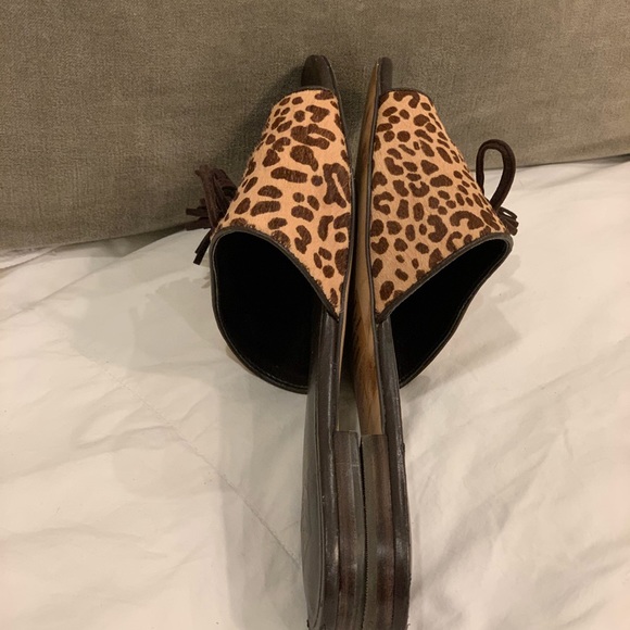 Ann Taylor Nadia Haircalf Tassel Slides - Picture 6 of 8